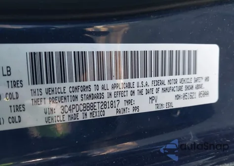 2015 Dodge Journey American Value Pkg z USA, uszkodzony, nr VIN 3C4PDCABXFT557661